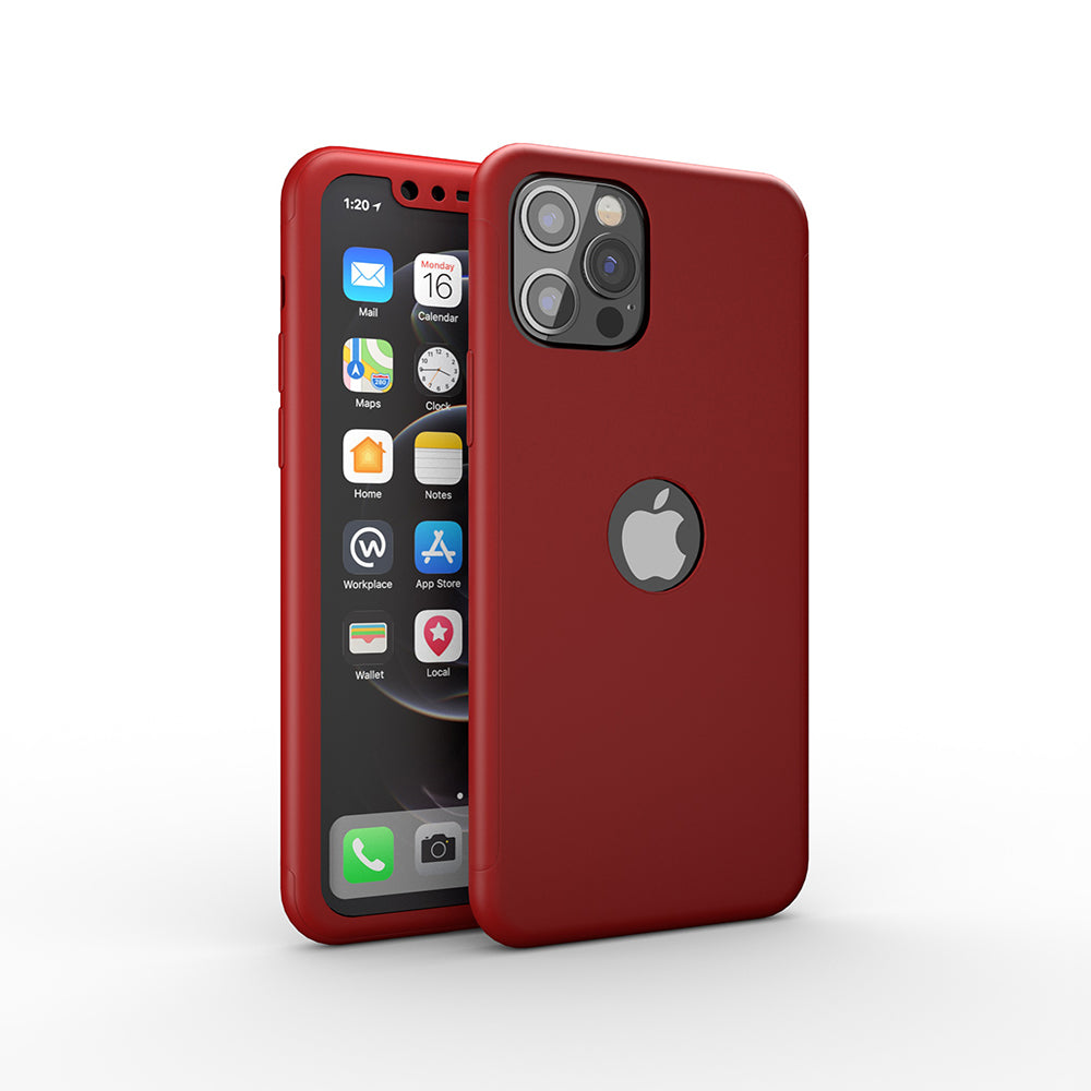 Apple iPhone 11 Pro Max Rote Hülle mit Schutzglas – Chargetie.com